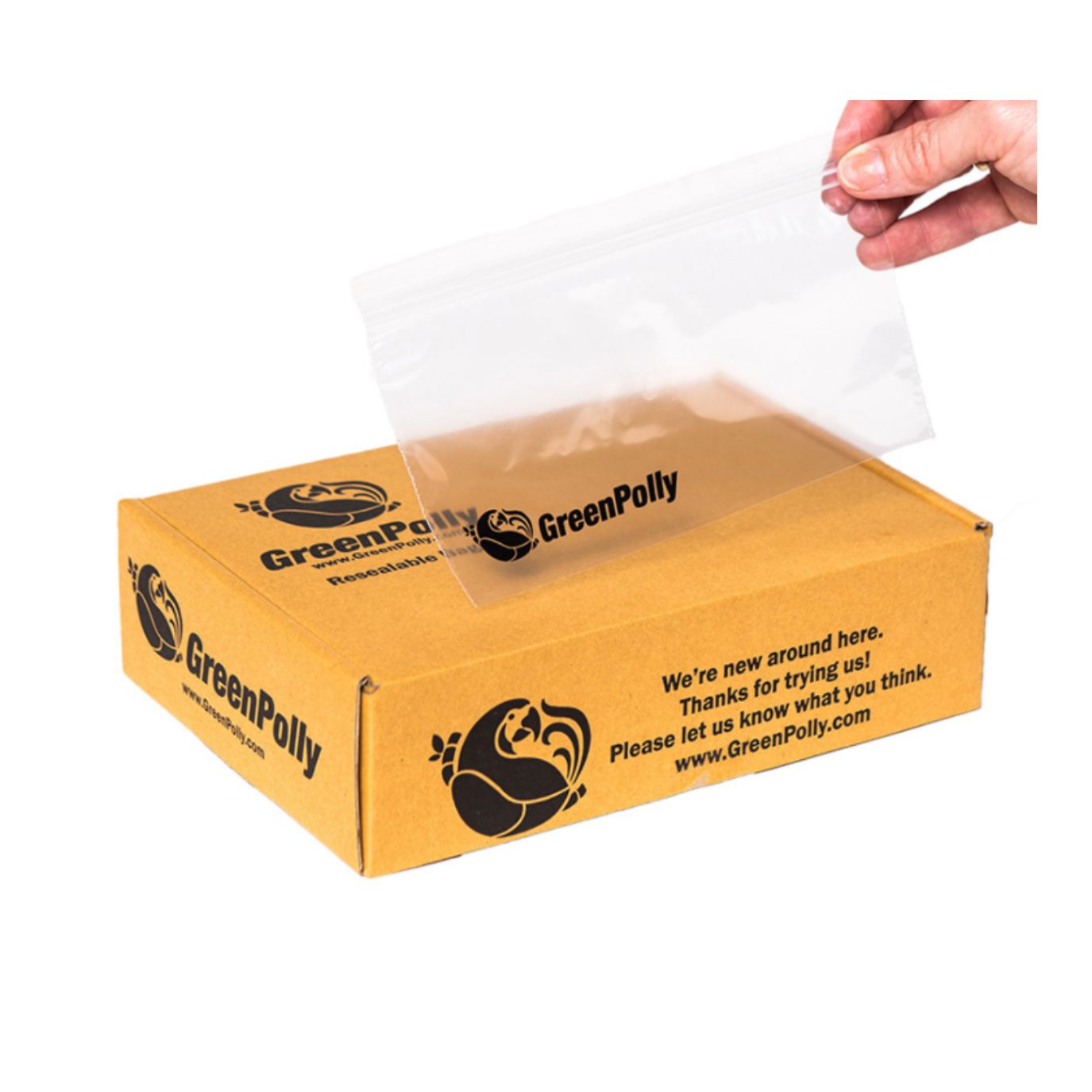 GreenPolly Resealable Zipper Snack Bags – 100% Green Plastic