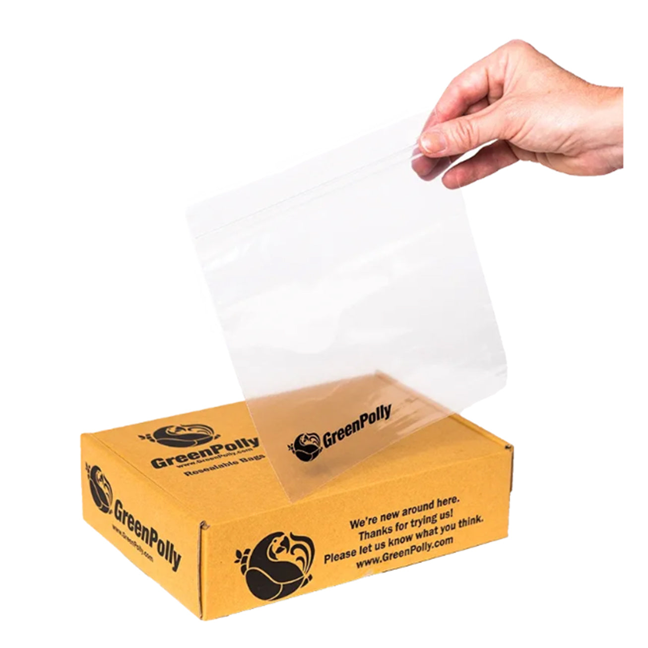 GreenPolly Resealable Zipper Sandwhich Bags – 100% Green Plastic