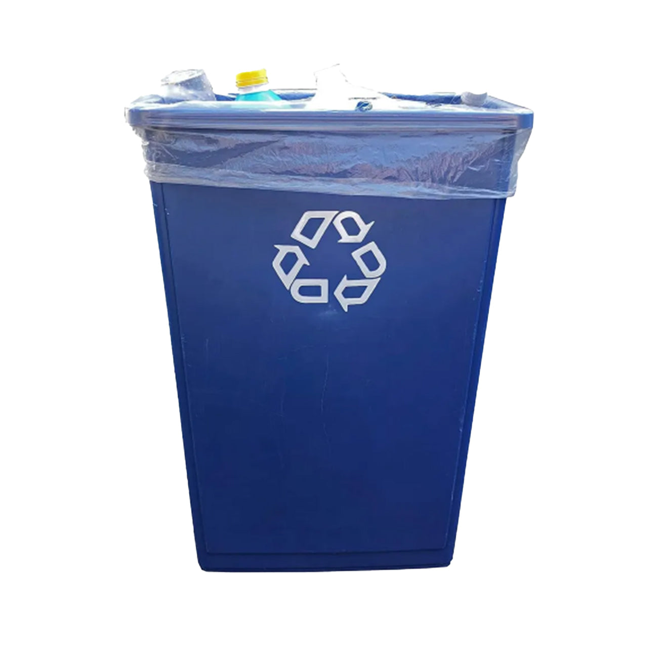 GreenPolly 33 Gallon Slim Jim Liner – Clear Commercial Durable Trash Bags, 100% Recycled Plastic, 100 Count